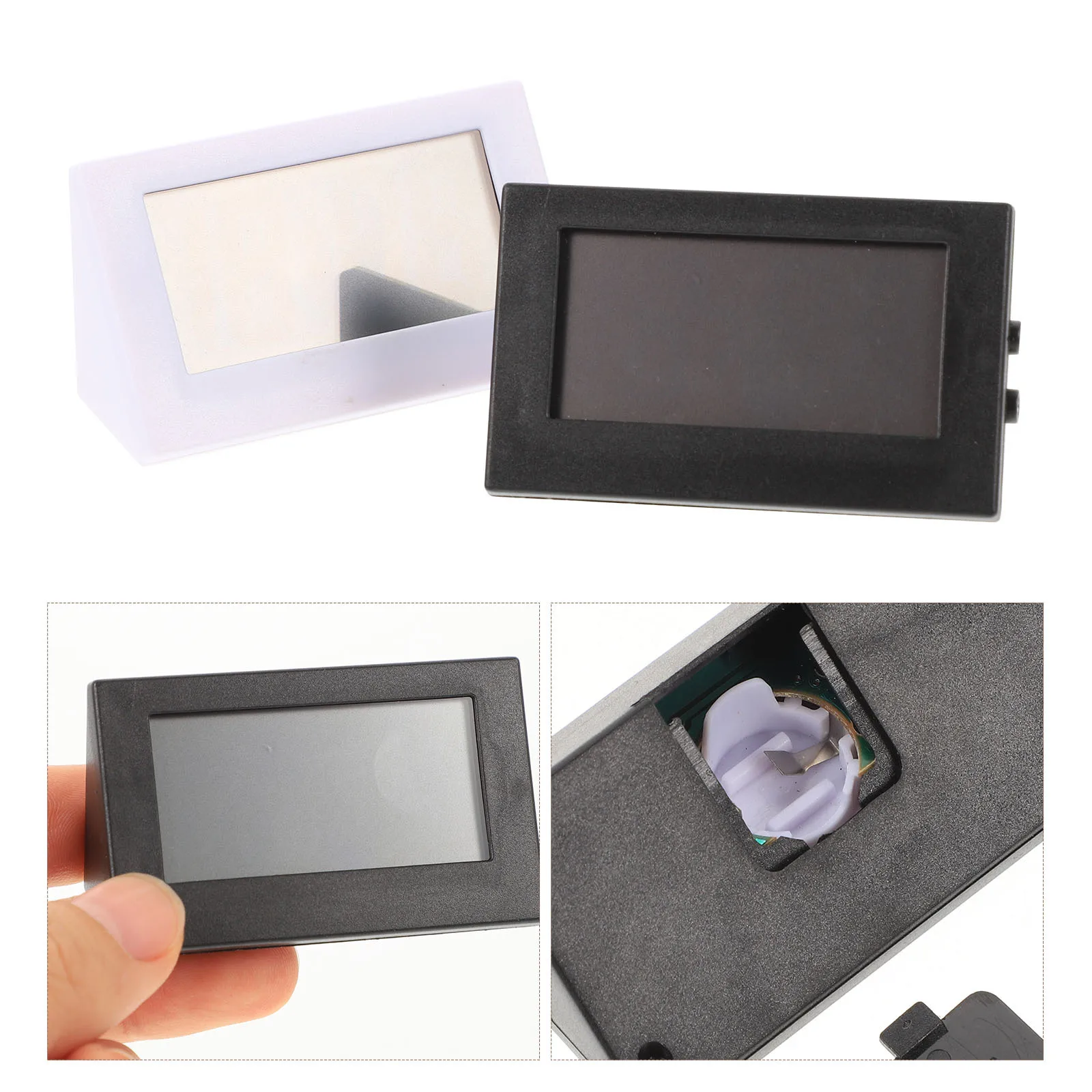 

Abaodam 2Pcs Mini Digital Clock for Car Truck Dashboard Wall Desk LED Display Student Plastic Number Shower Replacement