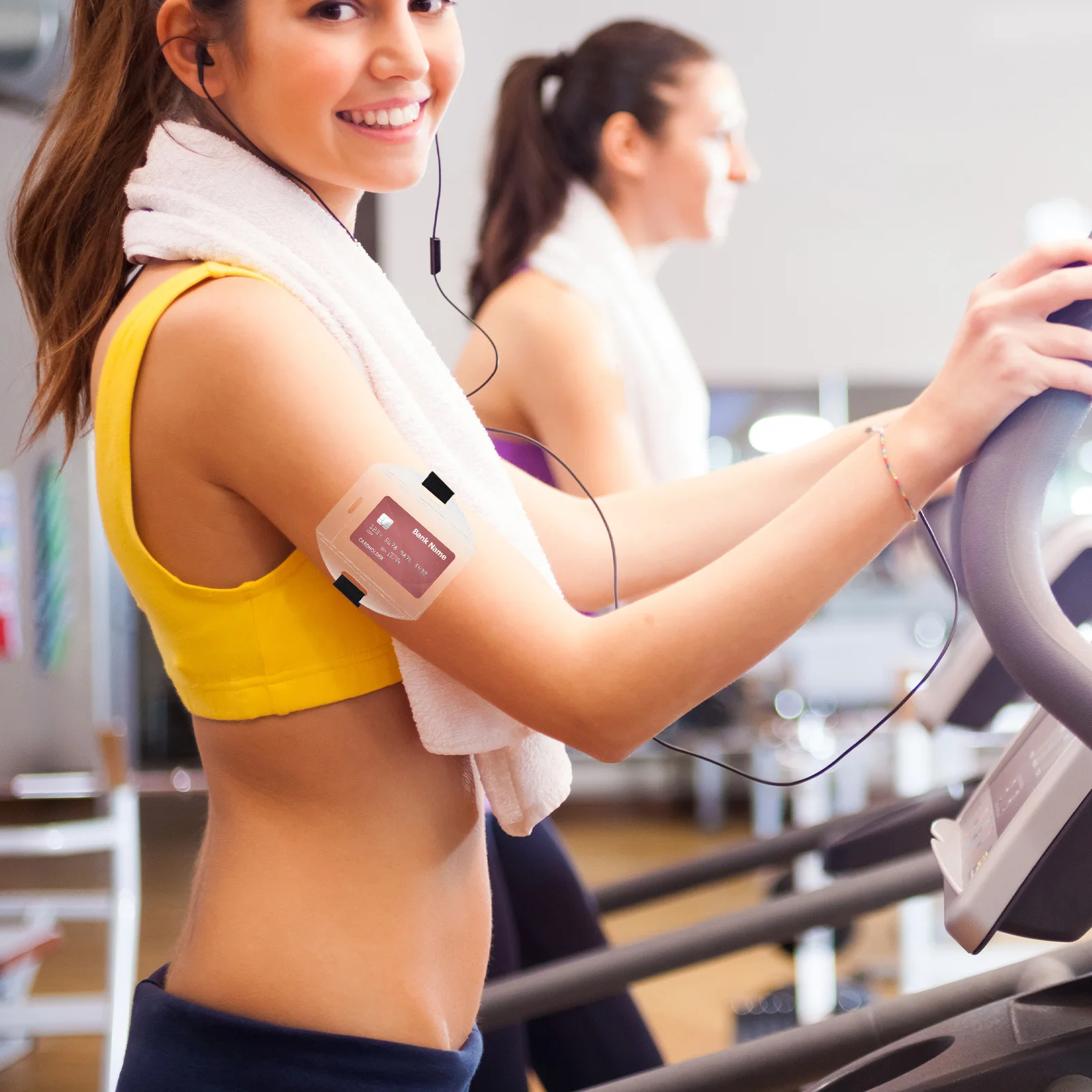 5 قطعة حامل بطاقة مقاوم للماء حامل شارة الهوية الواضحة للعمل تمرير شارة عالمية تصميم حبل مرن للرؤية #2