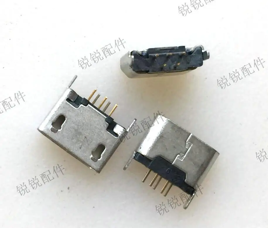 For flat mouth Mike vertical 5P female seat 180 degrees direct plug Mike 5P female seat micro 5p USB socket