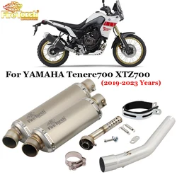 Slip On For YAMAHA Tenere700 Tenere 700 XTZ700 XTZ-700 2019-2025 Motorcycle Exhaust System Mid Link Pipe With Muffler DB Killer