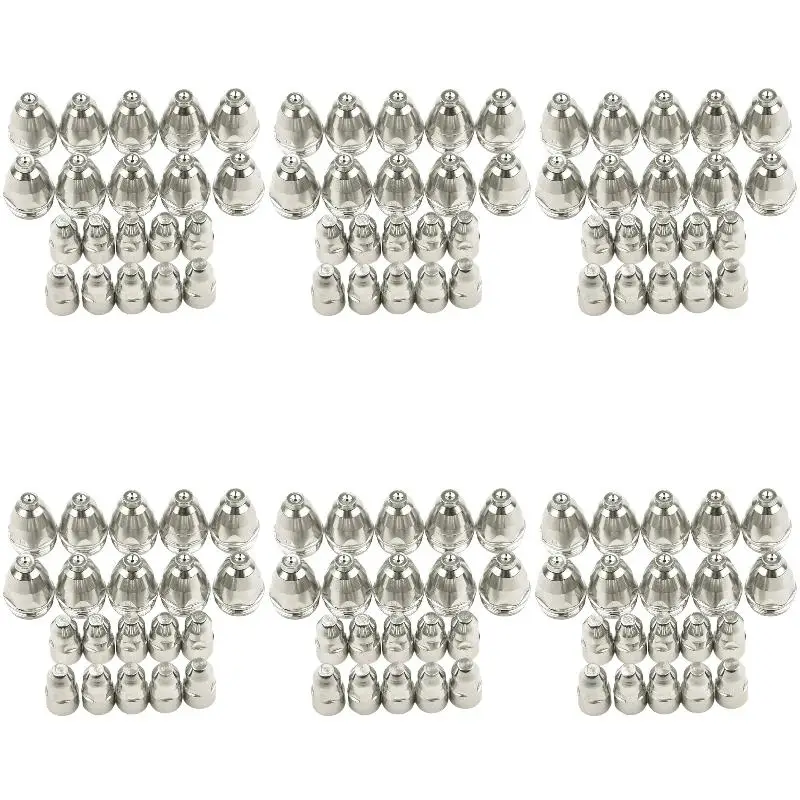 6Pack X(20pcs P80 Plasma Cutting Electrodes Nozzles CNC Cutter Torch Consumable Tips 1.7mm