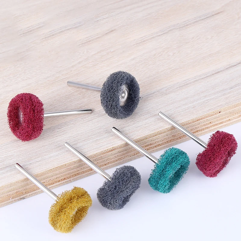 Nylon Buffing Polishing Wheel 3mm Rod,Single Level/Double Decker,Nylon Grinding Head Buffing Scouring Wheel