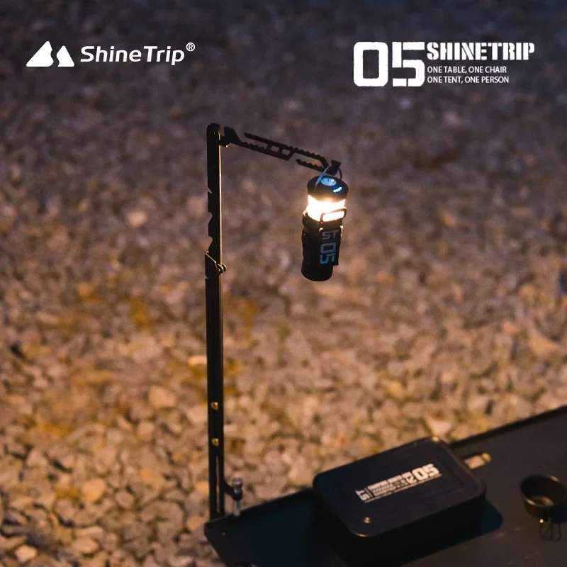 

ShineTrip Кемпинговый кронштейн-подставка Открытый тактический ветровой светильник Регулируемая телескопическая подставка для освещения из нержавеющей стали