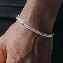 Stainless Steel Square Ball Chain Bracelet Men Titanium Steel Jewelry Hip-Hop Bracelet For Women Fashion Trend Accessories Gif