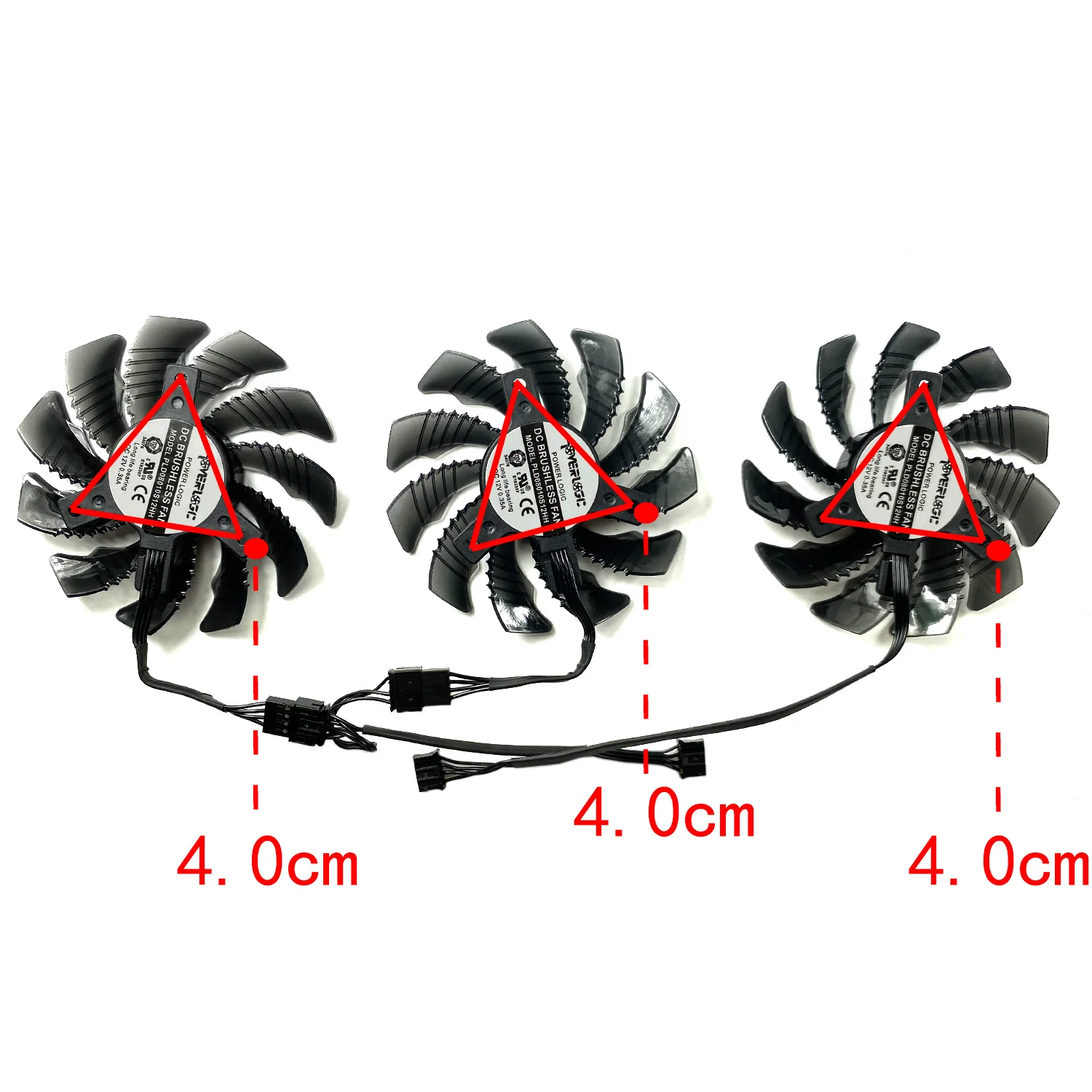 New For GIGABYTE GeForce RTX4060 4060ti GAMING OC Graphics Card Replacement Fan PLD08010S12HH