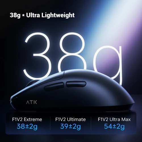 ATK Blazing Sky F1 V2 Ultimate Gaming Mouse Ligero PAW3950Ultra 8000Hz Ergonómico Inalámbrico Extremo