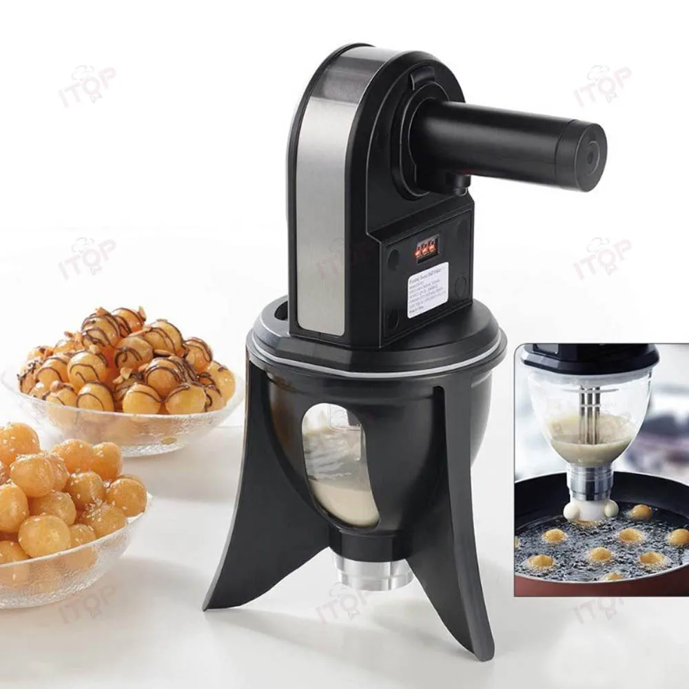 ITOP Luqaimat Maker máquina automática para hacer dumplings dulces con contador, máquina para formar bolas de carne pequeñas