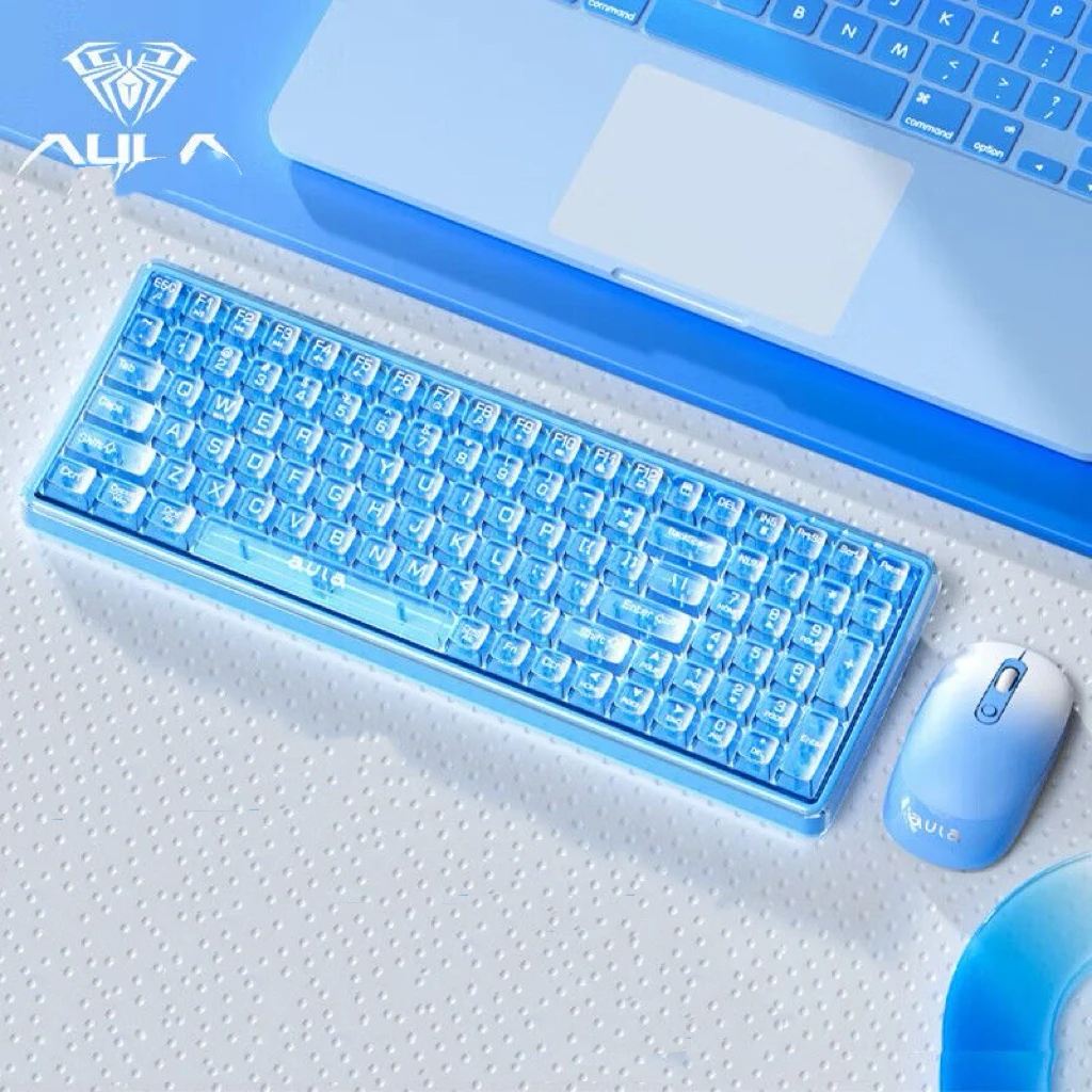 Беспроводная клавиатура и мышь AC210, прозрачный робот, киберспортивная игра, специальный офисный набор клавиатуры и мыши