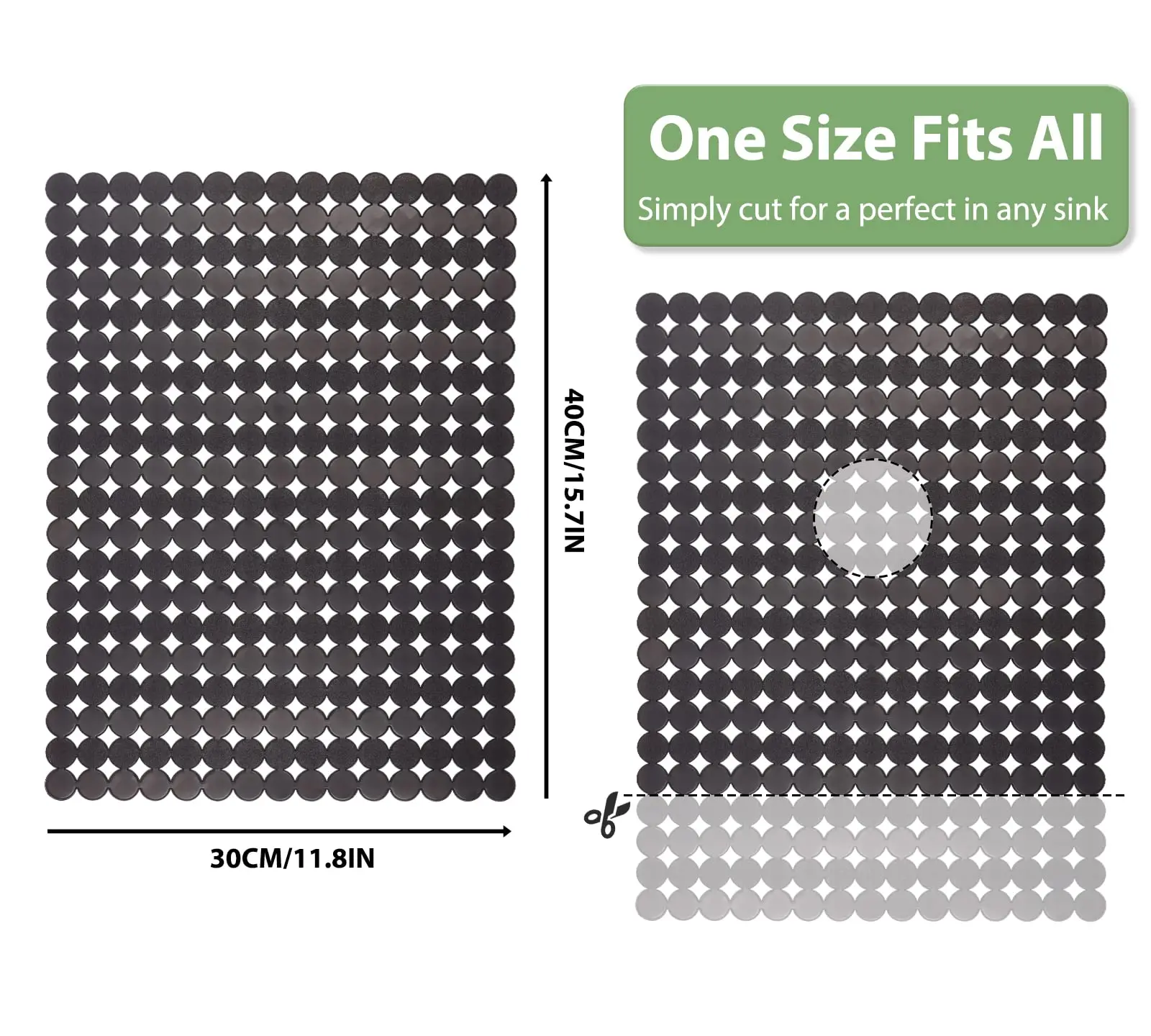 Kitchen Sink Mat Good Grip Anti Slip Sink Mat For Dinnerware Tableware for Stainless Steel/Ceramic Sinks,PVC Eco-friendly Protec