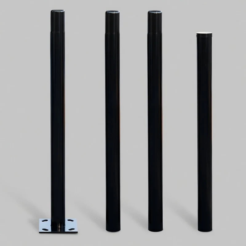 3M 4M galvanized steel circular split street lamp pole, easy-to-install solar street lamp support pole, used for led lamps.