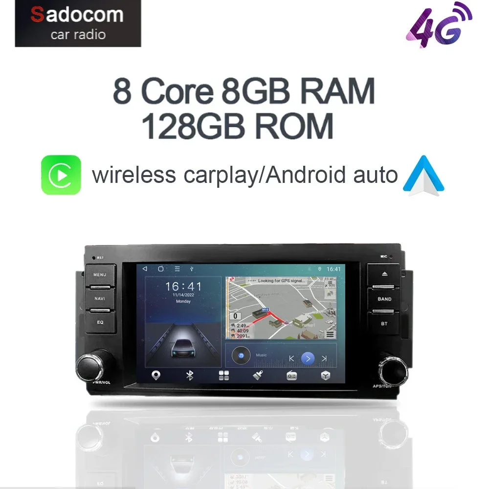 

Автомагнитола Carplay DSP, 2 din, Android 12,0, 6 ГБ ОЗУ, 128 ГБ, DVD-плеер, GPS, Авторадио для Jeep Sebring, Cherokee, компас, Wrangler Commander