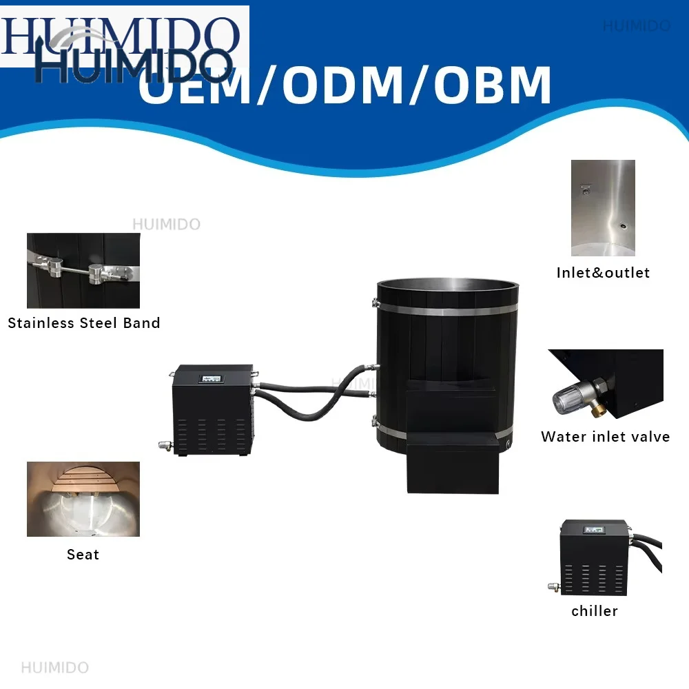 Commercial cold tub with cooler OEM ODM factory services family spas, gyms, sports recovery centers with custom logos