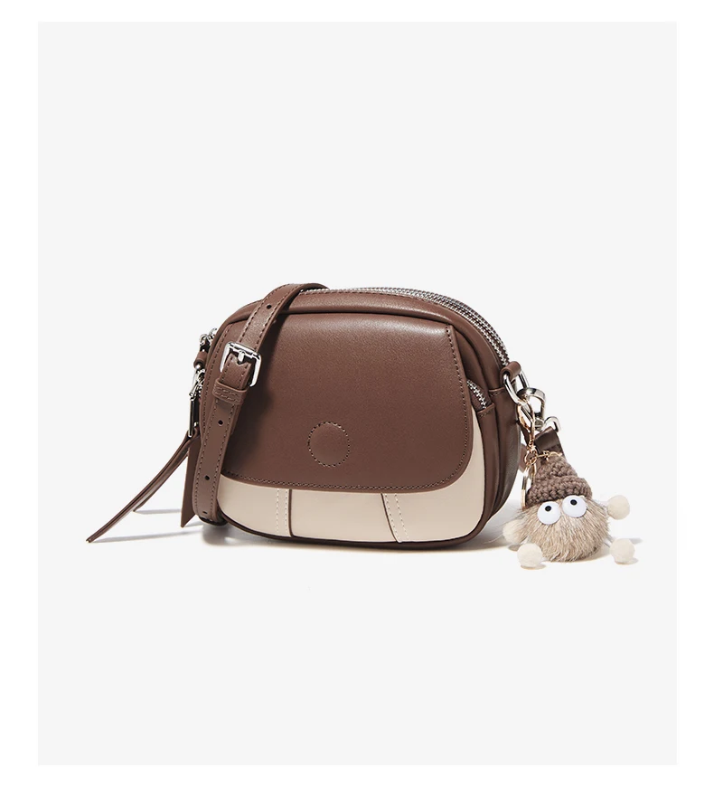 FOXER Damen Umhängetasche aus Spaltleder 2026 Neue Schultertasche Geldbörse Weibliche Mode Handytasche mit Zubehör – Detail 15