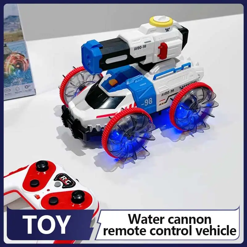 Children'S Amphibious Water Cannon Remote Control Car Boys Can Go Into The Water Off-Road Drift Water Toy, Mini Climbing Stunt