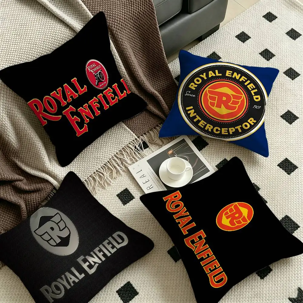 R-ROYALS E-ENFIELDS Logo Cushion Cover Decorative Pillow Sofa Home Decor case pillow cases