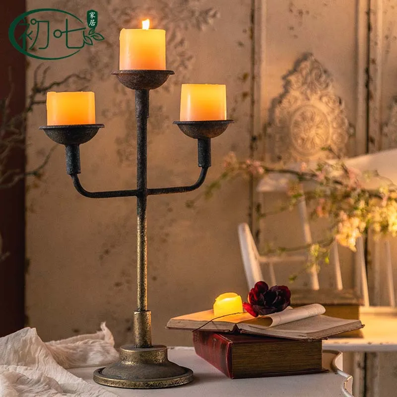 support-de-bougie-en-fer-style-wabi-sand-wind-medieval-plateau-pour-bougies-parfumees-ornement-artisanal-antique-et-ancien-pour-la-maison