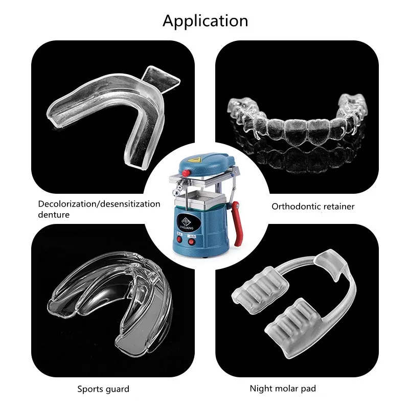 Orthodontic laminated plate vacuum forming machine with vacuum clamp plate vacuum forming machine in dentals laboratory