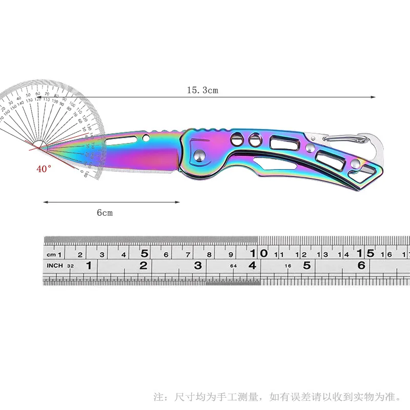 Outdoor Stainless Steel Folding Knife Mini Personal Self-Defense Camping Multi-Functional Home Use Fruit Knife