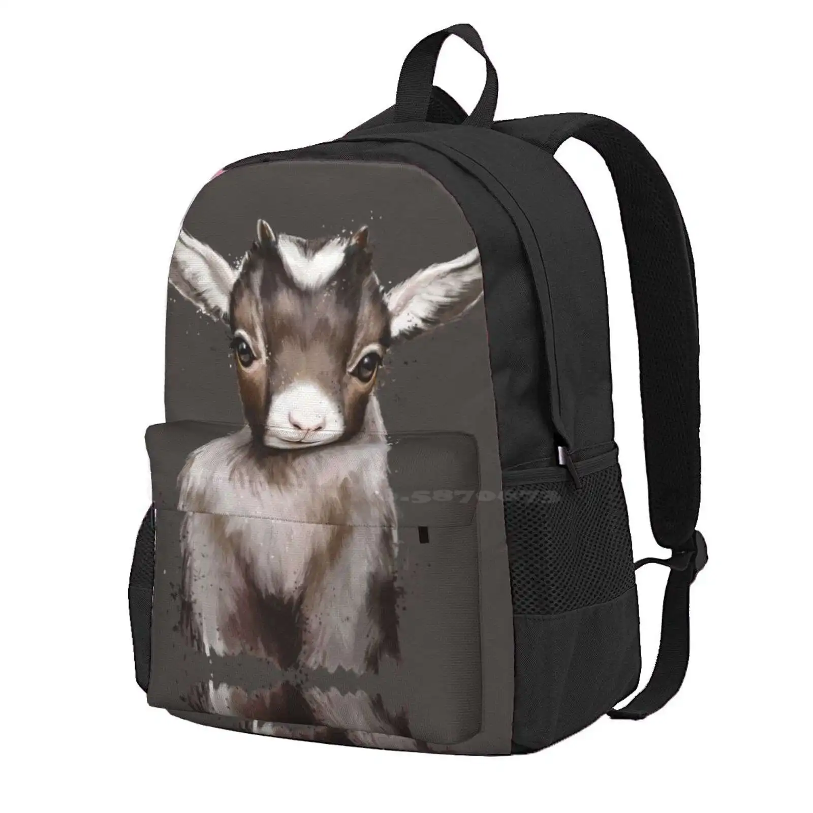 

Baby Goat Hot Sale Schoolbag Backpack Fashion Bags Baby Goat Baby Animal Cute Animal Animal Art