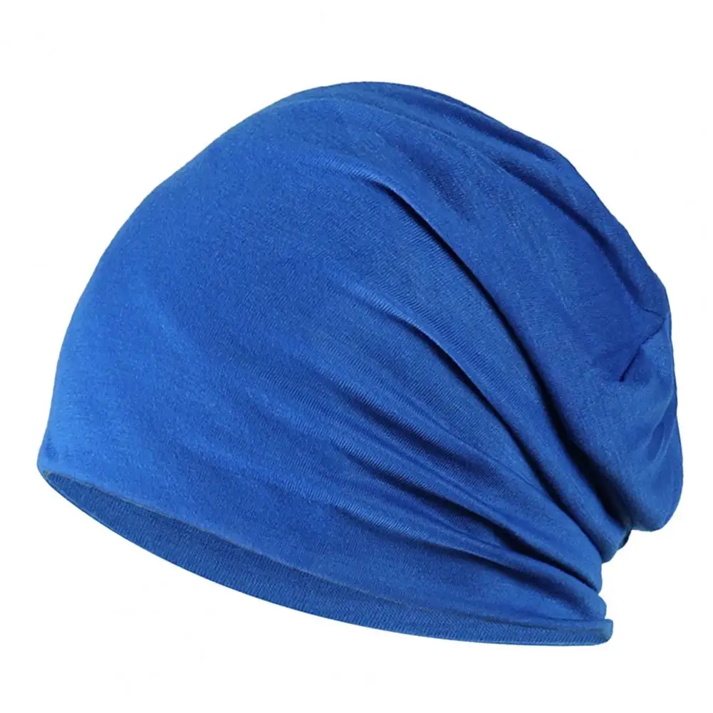 Baggy Beanie Hat Lightweight Running Beanie Pleated Men Women Hat Autumn Spring Hip Hop Soft Skullcap Outdoor Windproof Bonnet