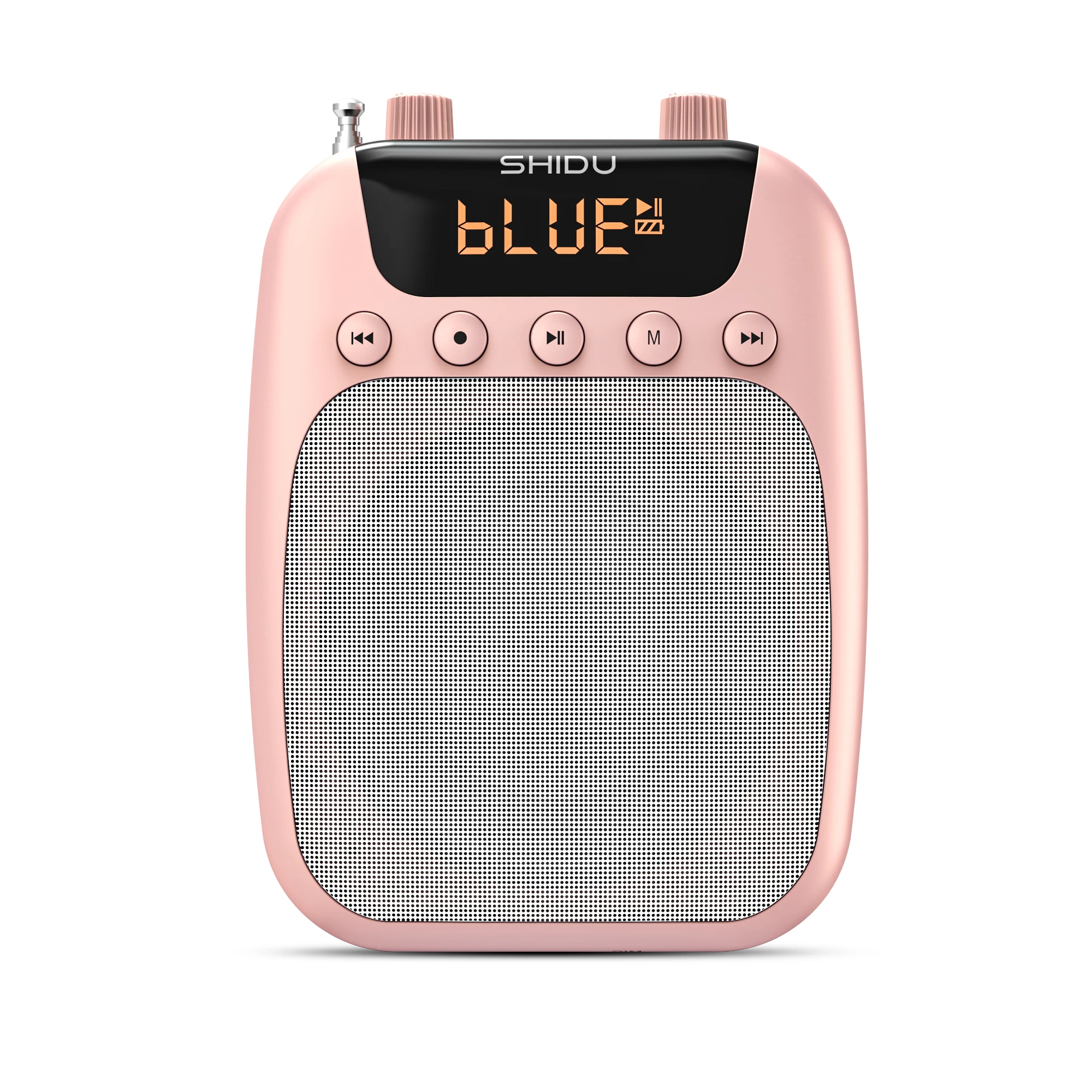 SHIDU-miniamplificador inalámbrico S358, 10W, Guía para reuniones, auriculares, micrófono, amplificador de voz inalámbrico