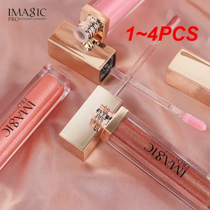 1~4PCS Long-lasting Lip Glaze Glossy Hydrating Lip Color Lip Gloss Popular Hot-selling Imagic Lipstick Smooth