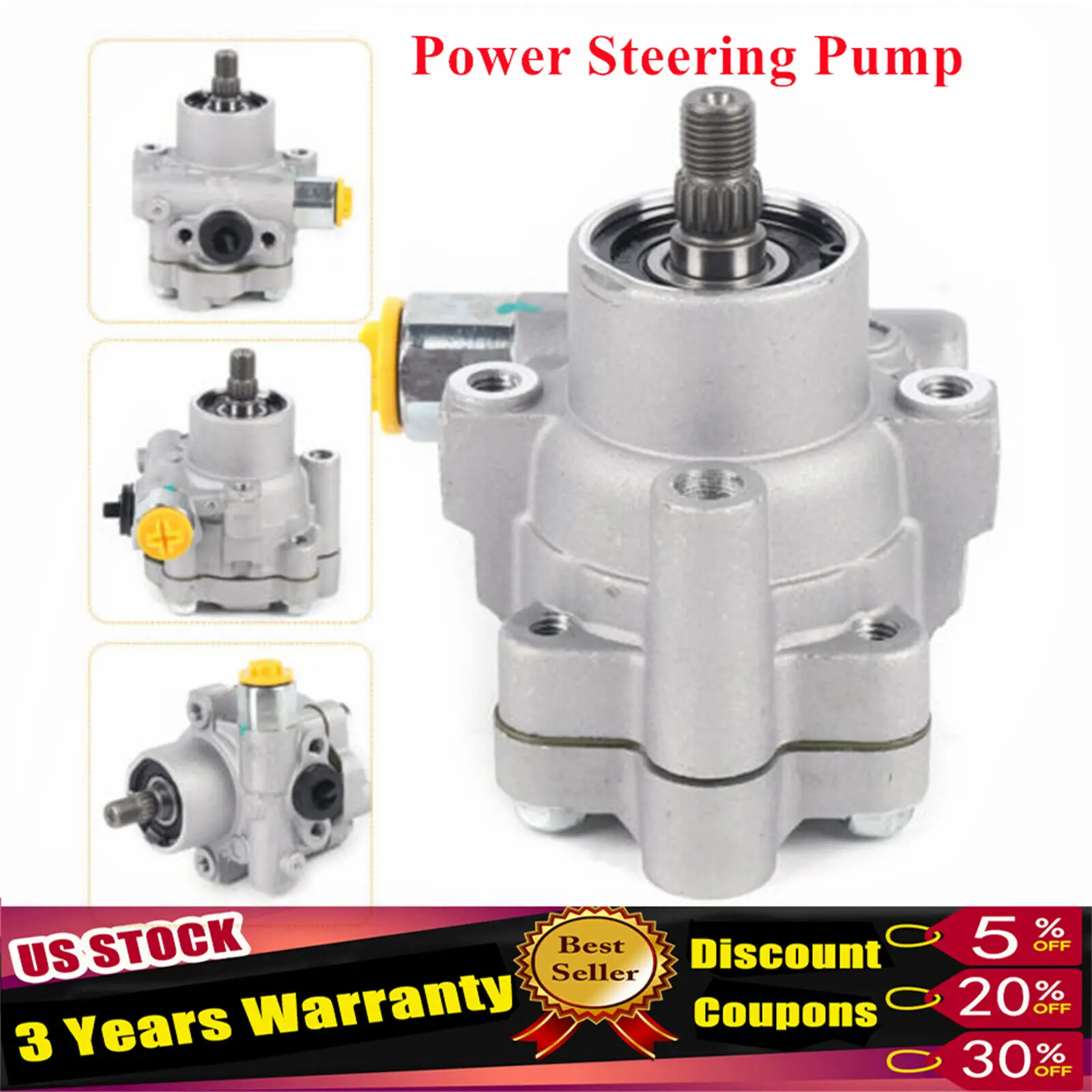 Direct Fit Power Steering Pump 21-5366 for Nissan Titan 2004-2010 & Armada 2005-2009 - OEM Spec