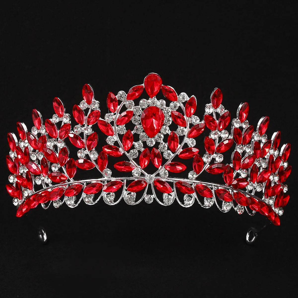DIEZI Korean Pink Opal Crystal Crown For Women Girls Elegant Bride Queen Bridal Tiaras Hair Accessories Wedding Gift Headbands