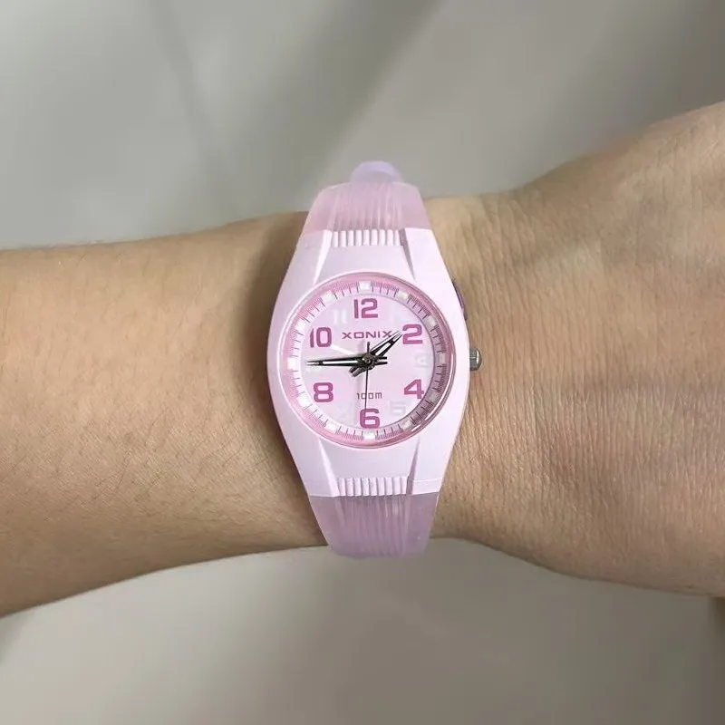 xonix-精密レディースファッション新トレンドポーカー水泳防水-100-メートル学生試験発光電子時計-we
