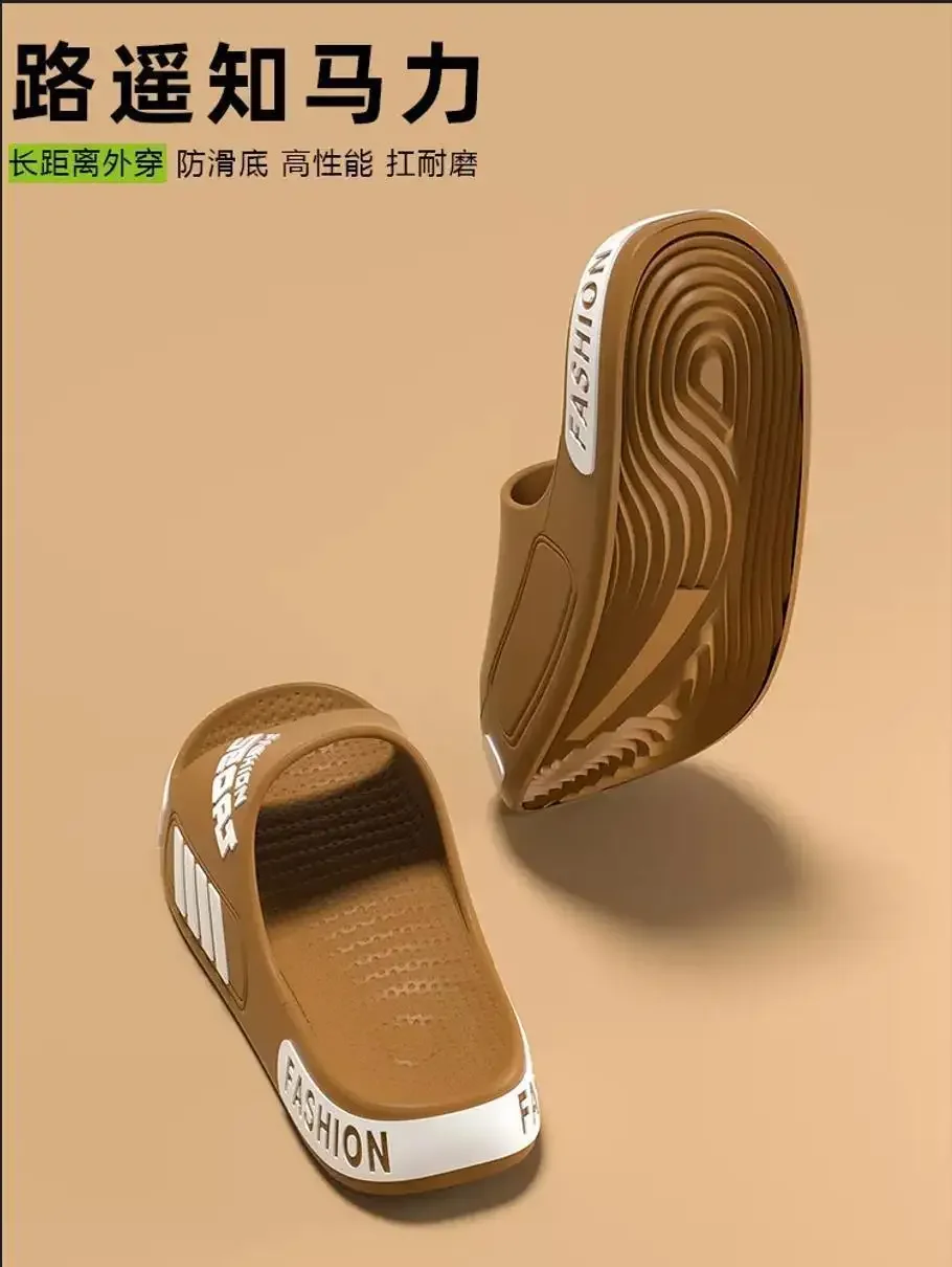 Herren-Hausschuhe, Sommer-Flachsohlen-Hausschuhe für Damen und Herren, offene Zehenpartie, trendige Slides, leichte Paar-Strandschuhe, Sandalen, Übergröße 48 – Detail 4
