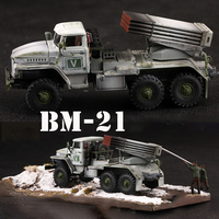 1/72 Scale Russian Special Operations BM21 Hail Rocket with Scene Soldier Finished Model
