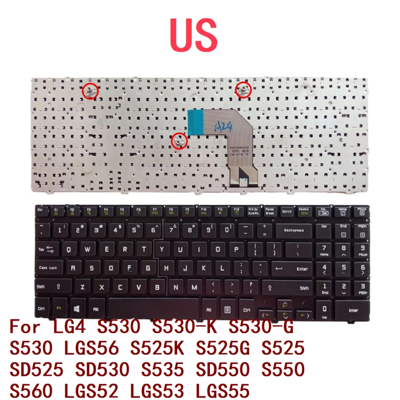 New US Keyboard For LG LG4 S530 S530-K S530-G S530 LGS56 S525K S525G S525 SD525 SD530 S535 SD550 S550 S560 LGS52 LGS53 LGS55