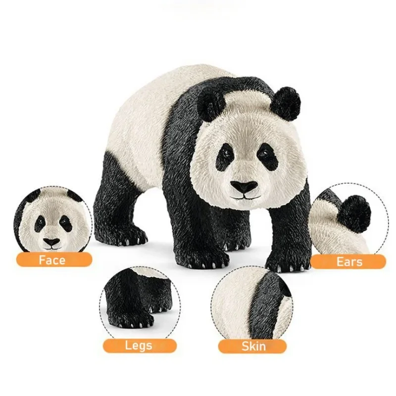 Juguetes de modelo de Panda de PVC, títere de mano de simulación, lindo Panda, decoración de escritorio, figuras de animales en miniatura, regalo de cumpleaños, balcón y oficina