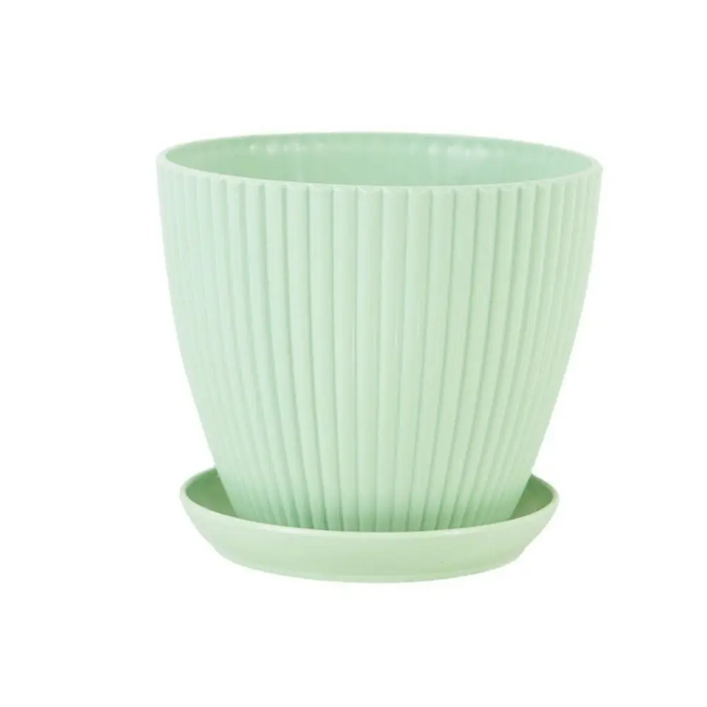 

Creative With Tray Flower Pot Resin Round Vase Thickened Removable Plant Container Desktop