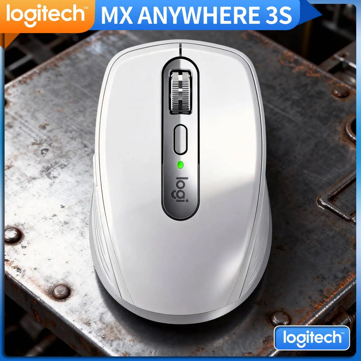 

Logitech MX Anywhere 3S Ultra Responsive Wireless Mouse Dual Mode Fast Scrolling Silent Clicks for Laptop Desktop