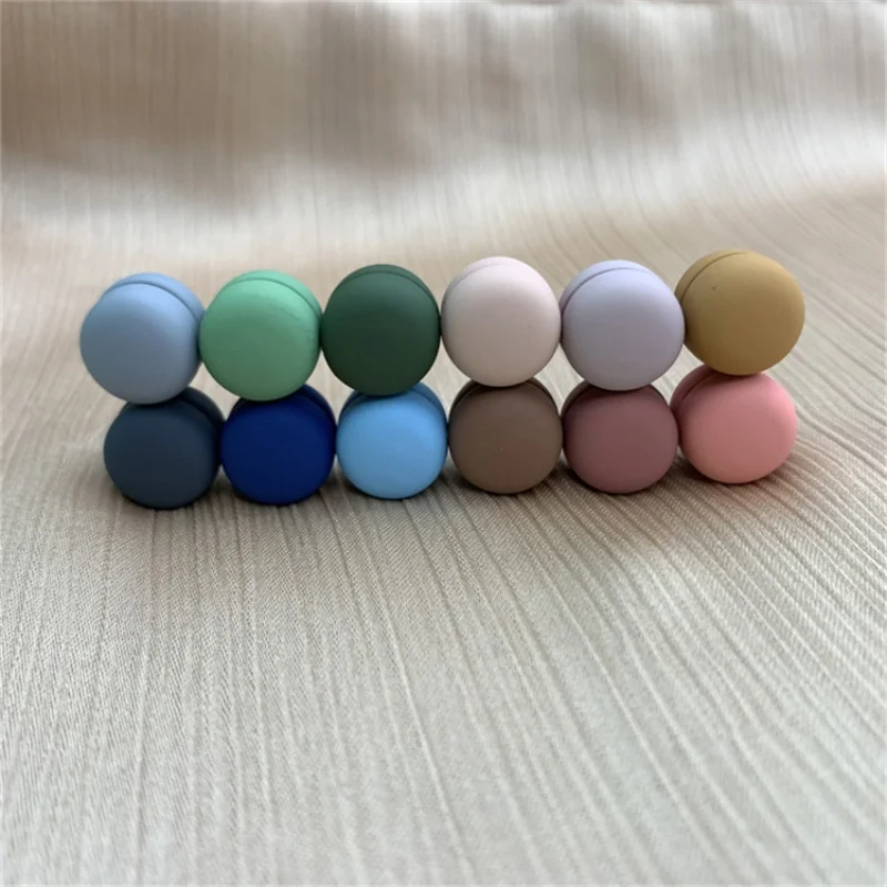 Colori Macaron magneti Hijab perni magnetici Hijab spille Hijab commerciali per le donne forte fibbia magnetica opaca Texture sciarpa