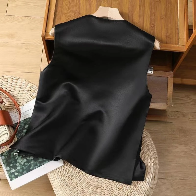 2025 Spring Summer Women Vintage Embroidery Butterfly Sleeveless Vest Coat , Chinese Imitation Silk Tang Vests Coats for Woman