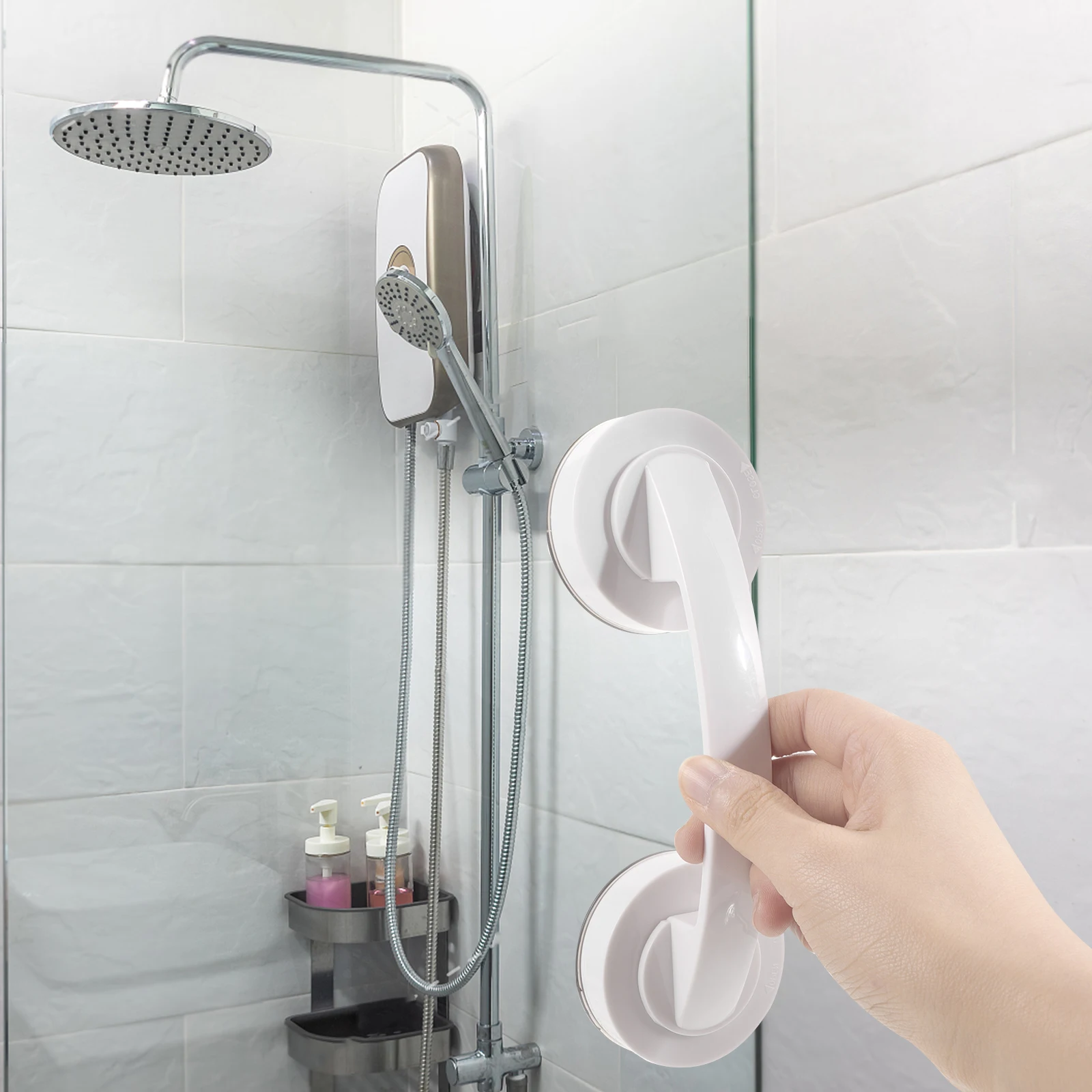 

Strong Handle No Drilling Durable Plastic Support Handle Bathroom Cabinet Sliding Fridge Doors Closet Suction Cup Handles For