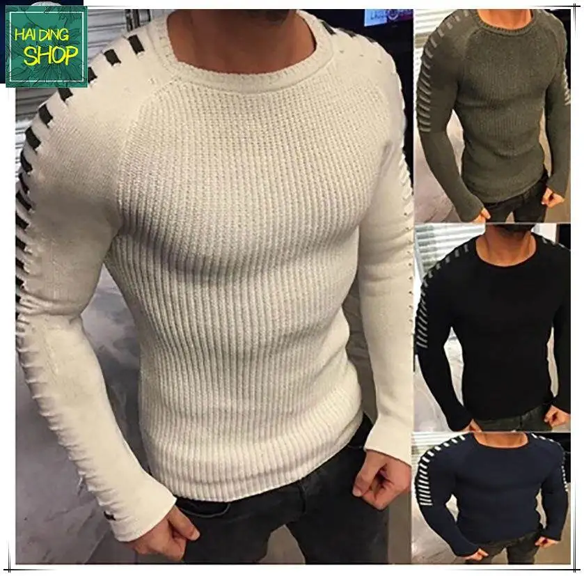 

Men's Slim Fit Long Sve round Ne Knitwear Autumn Winter Faionable Comfortable Breathable Casual Top MENS AUTUMN SWE