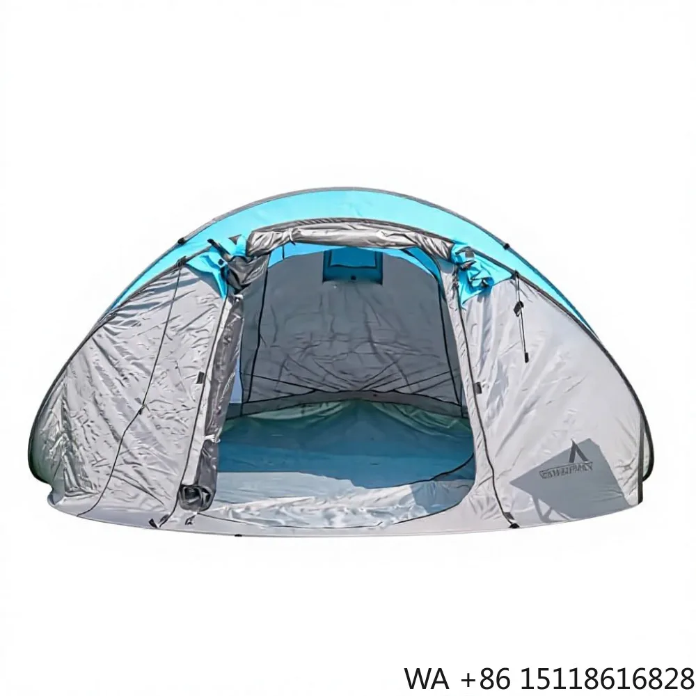 QIQIKA Four Seasons Ridge Camping Tent Double-Layer Waterproof 2000-3000mm with Aluminum Poles 2/4/6 Person Family Outdoor Use
