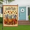 Fall Koala Garden Flags 12”x18” Double Sided for Outside Decoration, Autumn Country Knitting Pumpkin FrontYard Canvas Flag,  cci