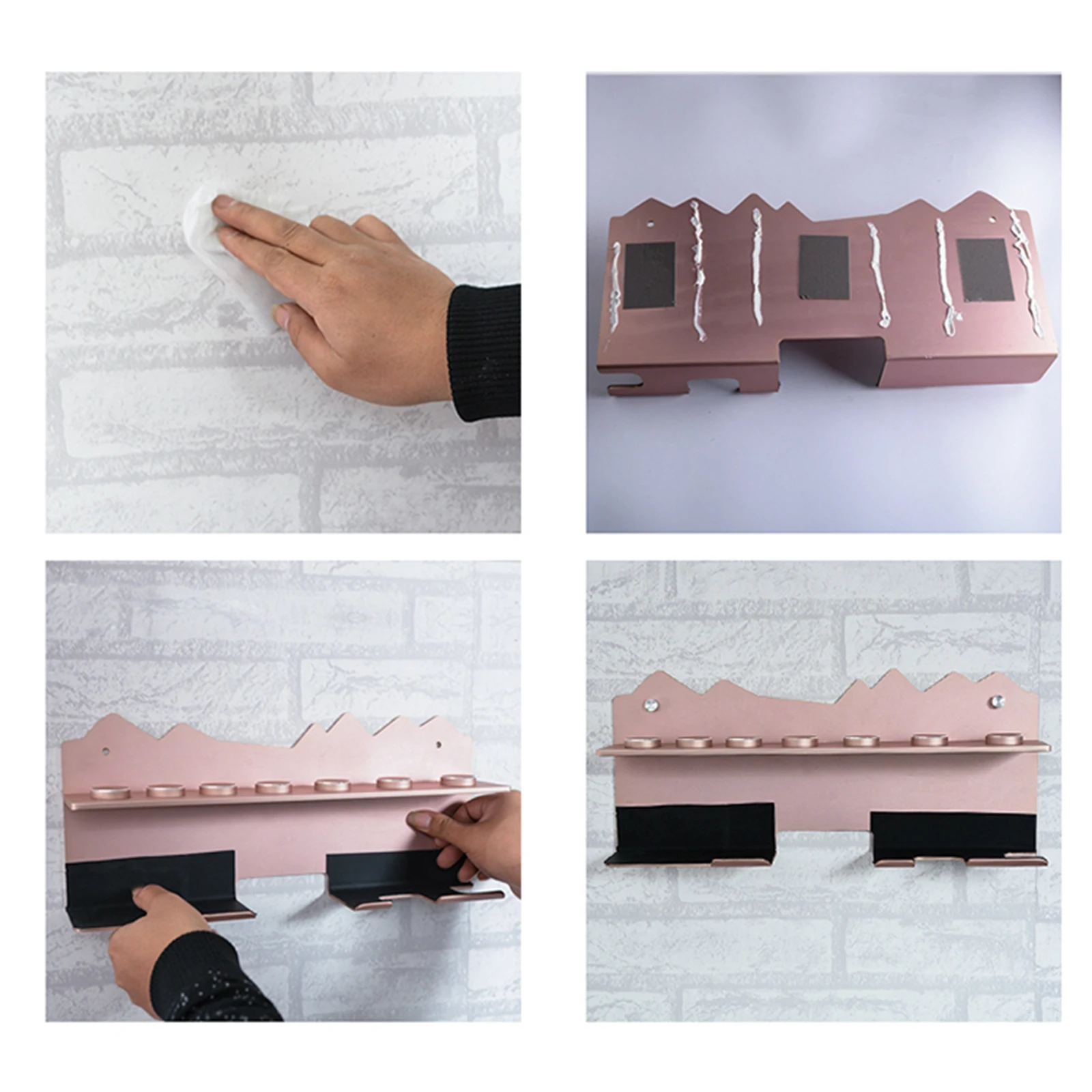 

Barbershop Aluminum Alloy Wall Mount Holder for Styler Stand Shelf Dryer Volumizing Brush for Home
