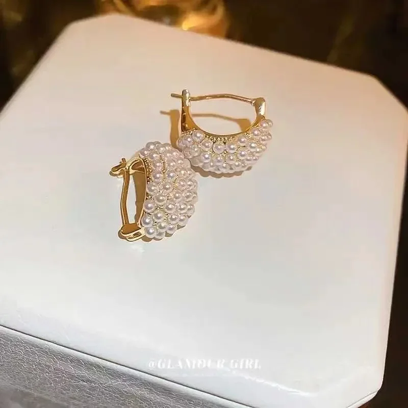 Boucles d'oreilles en perles personnalisées pour femmes, boucles d'oreilles créatives, nouvelle lettre minimaliste à la mode, structure en forme de U