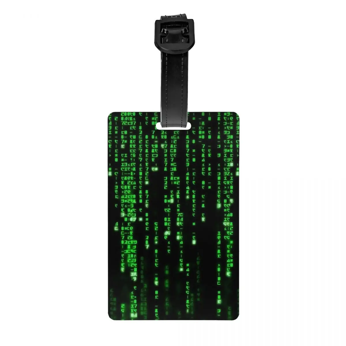 Custom Binary Code The Matrix Program Luggage Tag Privacy Protection Hacker Programmer Baggage Tags Travel Bag Labels Suitcase