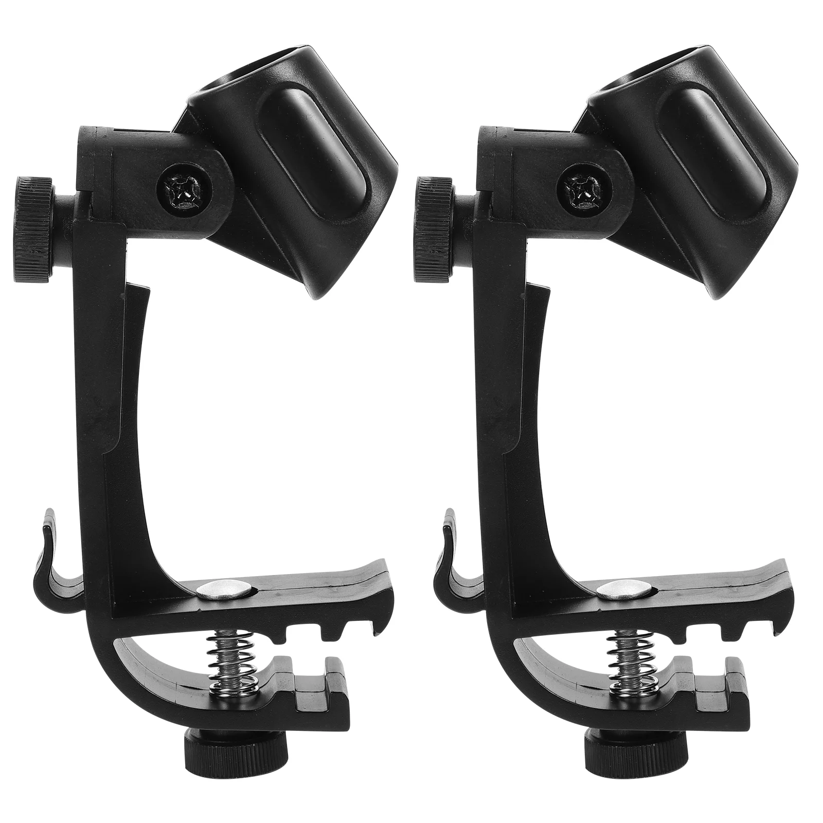 

2 Pcs Bracket Microphone Clip Desktop Stand Holder Plastic Condenser Anti-shock
