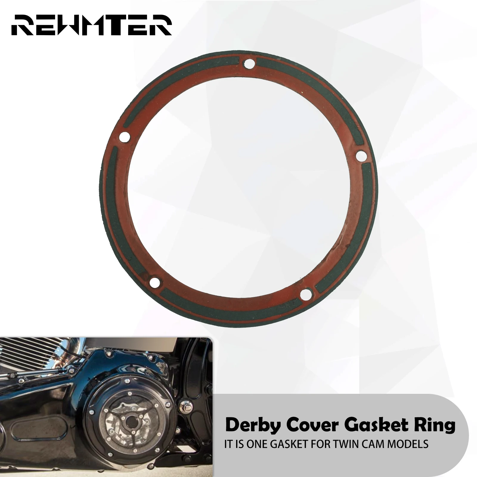 

Motorcyle 5 Holes Derby Cover Gasket Ring Twin Cam For Harley Touring Dyna Softail Street Road Electra Glide Fatboy FLHT 1999-16