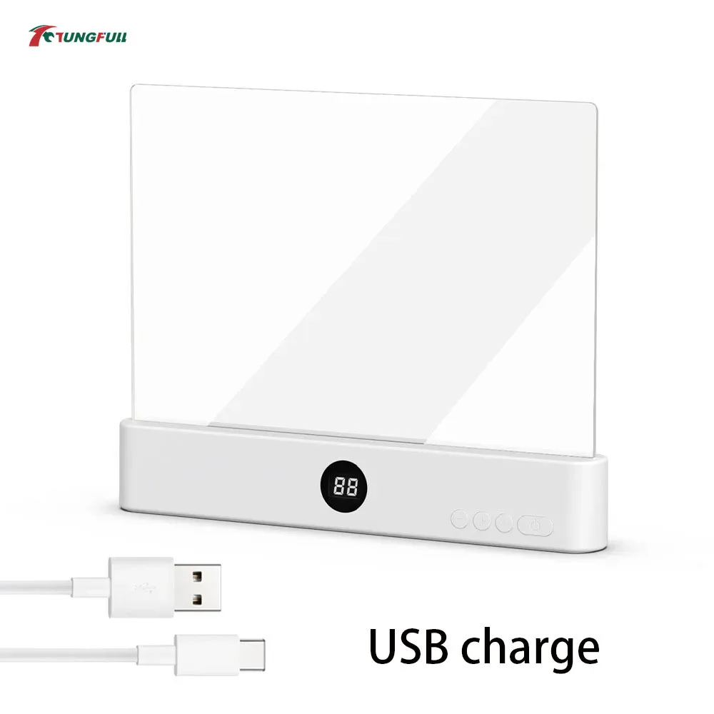 LED Flat Panel Book Light USB Charging Eye Protection Night Vision Reading Lamp Portable Student Indoor Night Reading Lamp - view 2