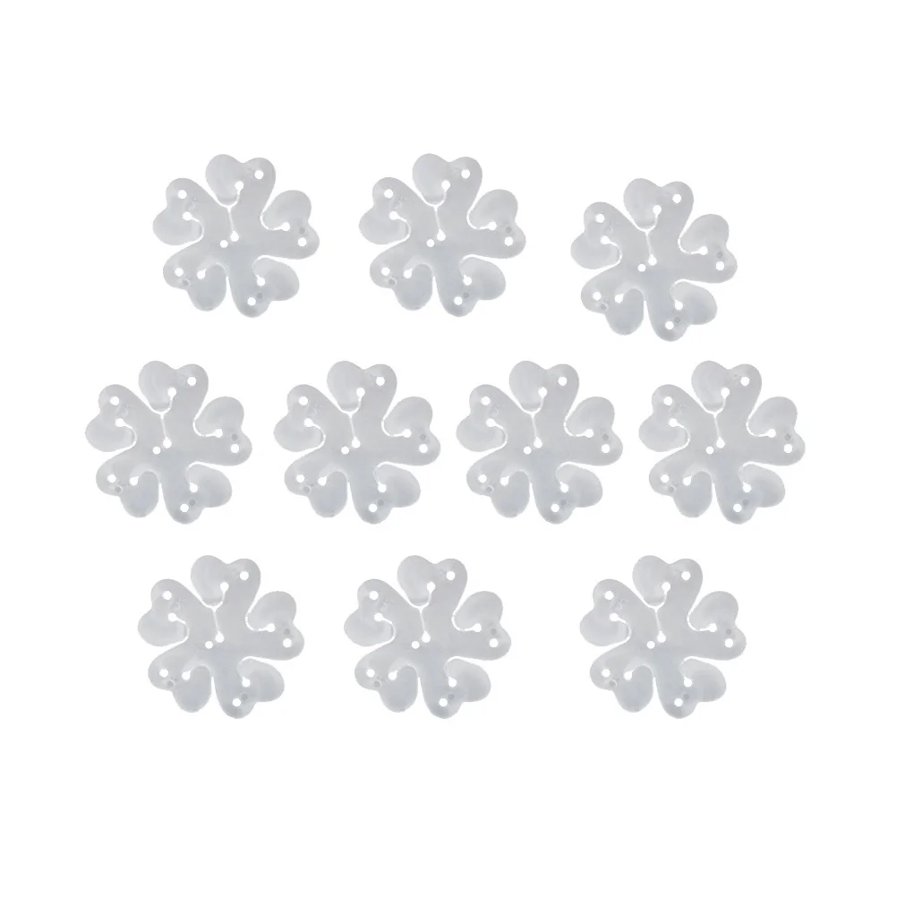 

50 pcs Clips For Sealing 11-In-1 Plum Flower Shape Double Layer Plastic Balloon Holder Ties Party Wedding Decoration Tool