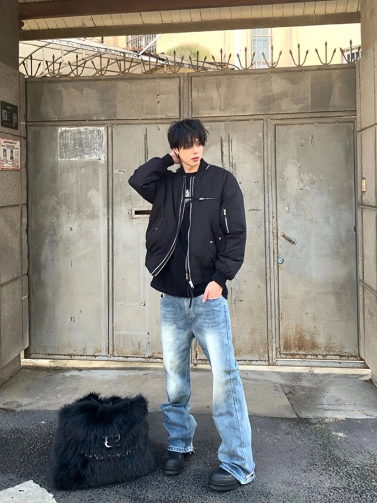

Мужские джинсы Waed Vintage Straight Leg, светло-голубые, в стиле High Street, весна-осень, CleanFit, Moustache Jeans, модная молодежная одежда