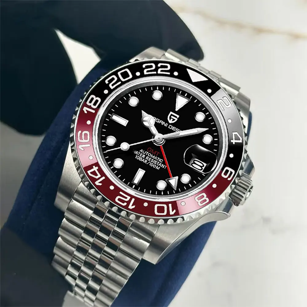 

Мужские механические наручные часы PAGANI DESIGN 2026, новые, для бизнеса, водонепроницаемость 100 м, сапфировое стекло, PD-1662 GMT, 40 мм, Reloj Hombre